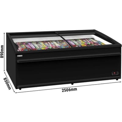 GGM Gastro Tiefkühlinsel - 2500mm - 594 Liter Zwart
