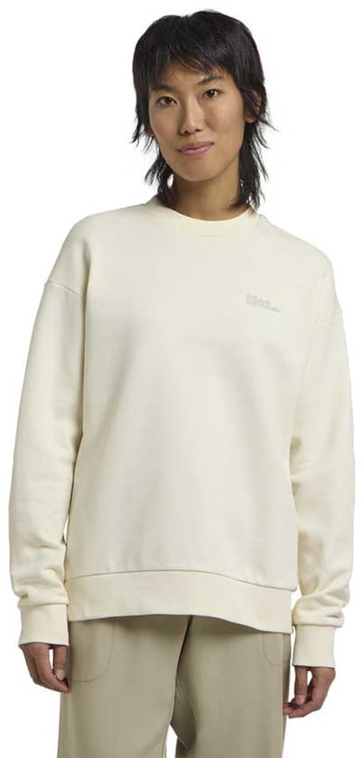 Jack Wolfskin Essential Crewneck Sweatshirt Beige XS Vrouw