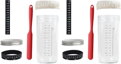 Zuurdesem Starter Pot - Glazen Pot Bakken - Brood Bakken - Met Thermometer - 175 x 89 cm - Transparant