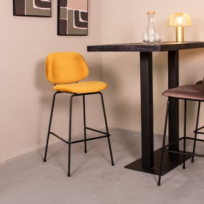 LABEL51 - Barstoel Bello - Oker - 53x46x105cm - Set van 2