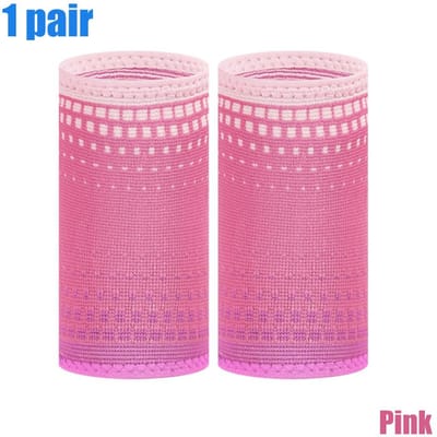 2 Stuks Polsband Nylon Gebreid Licht, Elastisch, Ademend Heren Dames voor Zweet, Sport, Oefening, Training, Gym