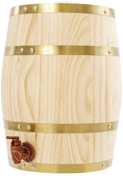 VIEMAE Wijnvat - Wijnvaten - Wijnvat met kraantje - Houten wijnvat - 10 liter - Voor wijn, whisky, bier - Premium grenenhout