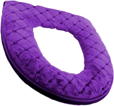Toiletzittinghoes - Zachte wc-bril - Comfort Verhogend - Met Ritssluiting - 23.5x19x6 cm - Paars