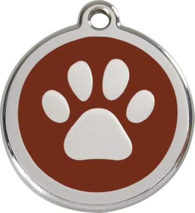 Red Dingo Hondenpenning 38 mm pootje bruin