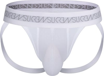 SUKREW Jockstrap White - MAAT XXL - Heren Ondergoed - Jockstrap voor Man - Mannen Jock