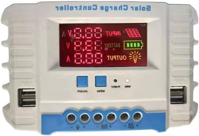 Zonne Laadregelaar - Energie Controller - Zonne Energie - LCD Display - 10A tot 40A - Wit