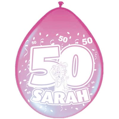 50 Jaar Sarah Ballonnen - 8 stuks