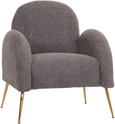 Loungestoel MCW-N69, cocktailstoel fauteuil, retro nosa ophanging stof/textiel chenille MVG-gecertificeerd ~ donkergrijs