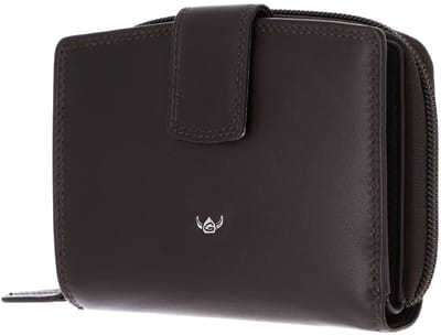 Golden Head Leren portemonnee Polo RFID Protect Kombischeintasche mit Riegel 1438 Dunkelbraun donkerbruin