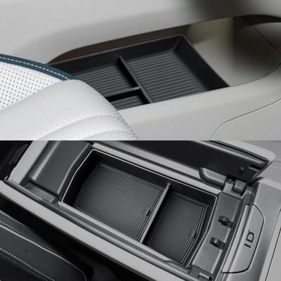 Center Console Organizer en Armsteun Opbergdoos voor VW ID.7 (2024-2026) - Accessoires Set van 2 voor Efficiënte Auto-opslag en Organisatie
