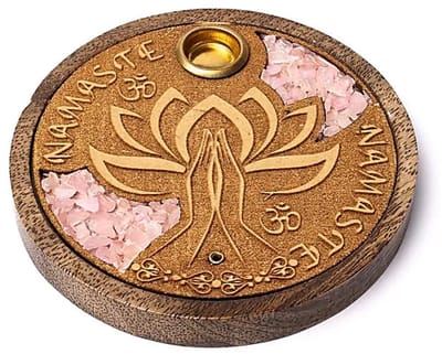 Wierookbranderstokjes en kegeltjes Namaste Rozenkwarts - 10cm