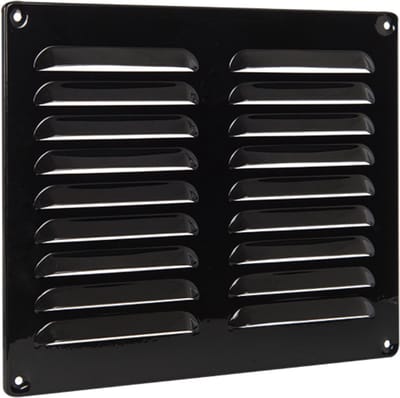 Nedco Schoepenrooster - Rechthoek - Aluminium - 250 x 200 mm - Zwart