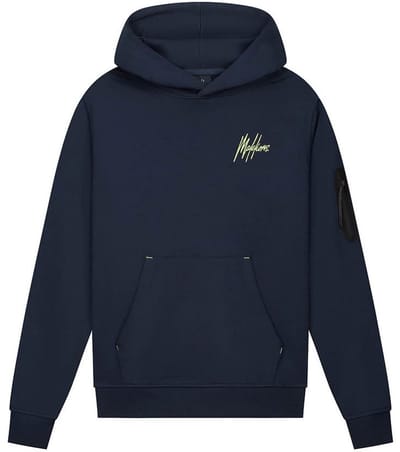 Malelions winter hoodie jongens - navy blauw/geel - counter