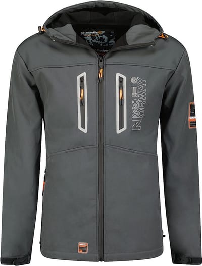Geographical Norway Softshell Jas Heren Trevar Donkergrijs - M