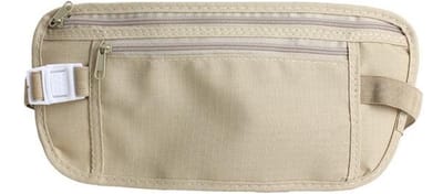 Secret Pocket - Reis Portemonnee - Heuptasje - Moneybelt - Hidden Pocket - Beschermhoes - Light Weight - Beige - Kaki