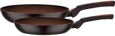 Set van 2 pannen - Inductie - GSW - TERRA - Ø 24 en 28 cm - Gesmeed aluminium 3 mm - Rood