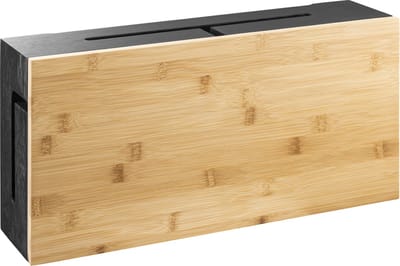 kabelmanagement box 41×20×11 cm – Magnetische deksel – Kabel organizer met wandmontage set – Stijlvolle kabelbox voor bureau & TV (Zwart L)