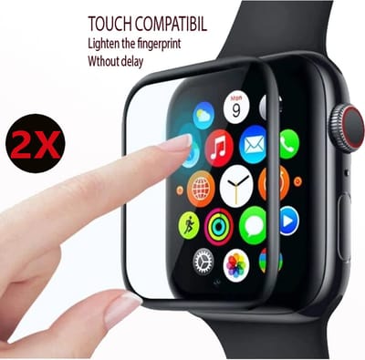 Screenprotector Geschikt voor Apple Watch Series 4 / 5 / 6 / SE - 40 mm Screenprotector Full Cover Glas Gehard Screen Cover - Screen Protector-2 Stuks