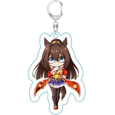 Schattige 6CM Mooie Derby Anime Figuren Agnes Tachyon Mejiro McQueen Narita Taishin Cosplay Acryl Sleutelhangers Fans Verjaardagscadeaus 6 cm black