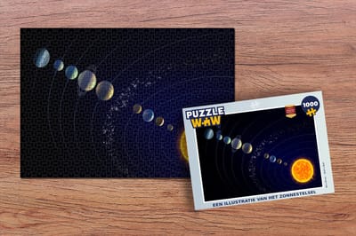 Puzzel Een illustratie van het zonnestelsel - Legpuzzel - Puzzel 1000 stukjes volwassenen