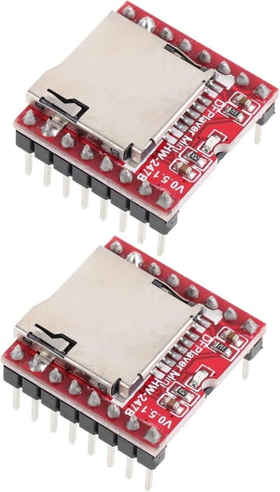 Mini Audio Module - MP3 Speler - DIY Integratie - Verstelbaar Volume - 2 Stuks - Rood