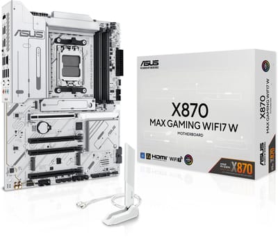 ASUS X870 MAX GAMING WIFI7 WHITE Moederbord - AMD X870 - AMD AM5 - DDR5 RAM - ATX
