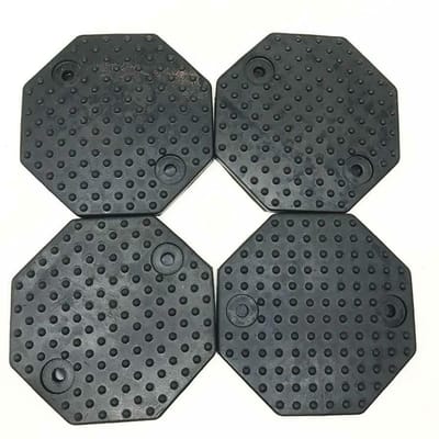 4 Stuks Zwart Heavy Duty Rubber Achtkant Auto Off-Road Hefarmpads Accessoires Kit