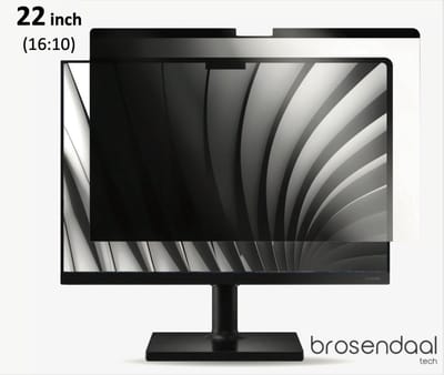 Brosendaal Privacy Filter 22 inch – Beeldverhouding 16:10 - Magnetische Bevestiging - Privacy Screenprotector geschikt voor Monitor van Dell, Fujitsu, ASUS, HP, Lenovo