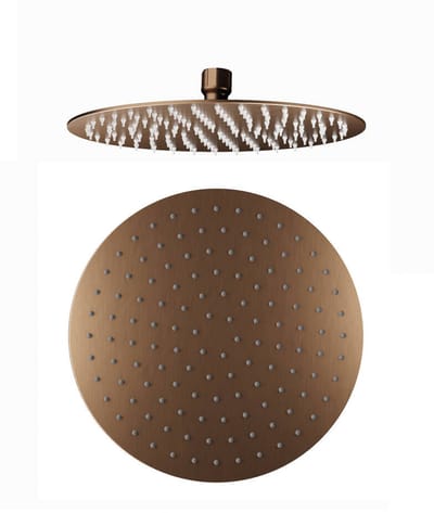 Hoofddouche Flat Rond 25cm Koper