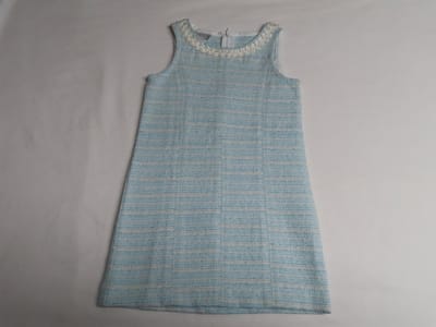 Jurk - Kleedje zonder mouwen - beige , groen , blauw - 2 jaar 92