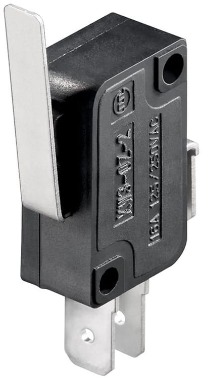Goobay 10185 microswitch 1 Polig 5A Zwart