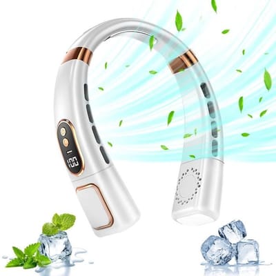 Nekventilator - USB oplaadbaar - Stille werking - 5 windsnelheden - Handsfree