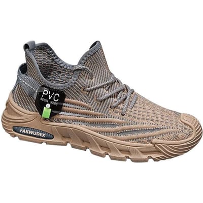 Zomer Nieuwe Herenschoenen Ademend en Comfortabel Mesh Schoenen Heren Trendy Kleding Casual Sport Hardloopschoenen 45 gray