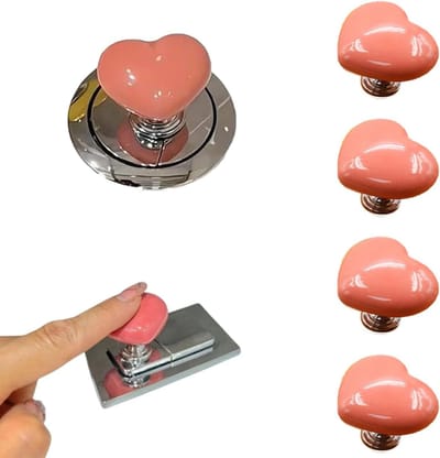 Toiletknoppen - Spoelknoppen hulp - Hygiënisch gebruik - Beschermt lange nagels - 4 stuks - Roze