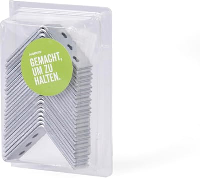 Hoekverbinder Set 25 stuks - Verzinkt Staal - 40x40x20 mm - Versteviging voor Houtconstructies