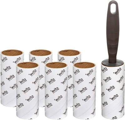 Kledingborstel - Ontpluizer - Kleding Verzorgen - Inclusief 6 Rollen - 4x21 cm - Grijs