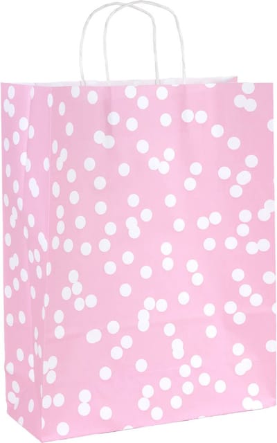 Papieren tasjes 50 stuks - Roze en Print / Multi colour - A3 32x41x12 - Cadeautasjes - Papieren tasjes met handvat