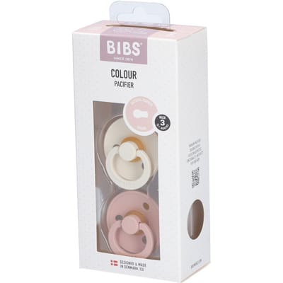 BIBS Colour Fopspeen - 18-48 mnd - 2-pack - Rond - Ivory/Blush