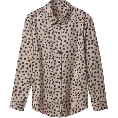 ESMARA Satijnen dames blouse (Luipaard print, 34)