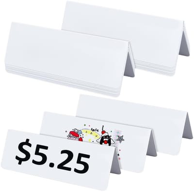Dailygoods- Naamkaart 20 Stuks - Herbruikbare Tafelkaarten - Droog Uitwisbaar - Naamkaartjes Bruiloft - Naamkaartjes Conferentie - Ideaal voor Kantoor - Tafelkaart