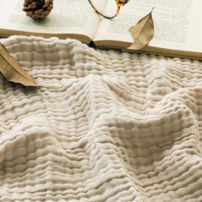 Muslin Deken - Zomerdeken Katoen - Ontspannen Comfort - Licht Ademend - 150 x 200 cm - Beige