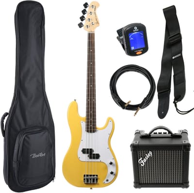 Basgitaar starterset Fazley Classic Series FPB118 Yellow