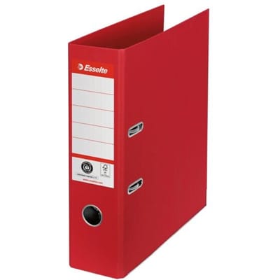Esselte No. 1 Ordner A4 - Rugbreedte van 75mm - 100% Gerecycled Karton - Rood