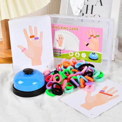 Kinderen Vingerhoed Kleuren Matchen Montessori Spelletjes Linker En Rechter Hand Cognitieve Denkontwikkeling Sensorisch Educatief Speelgoed pink