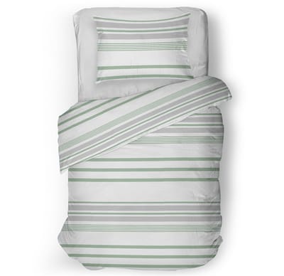 Snoozing Indra Dekbedovertrek - Eenpersoons - 140x200/220 cm - Green