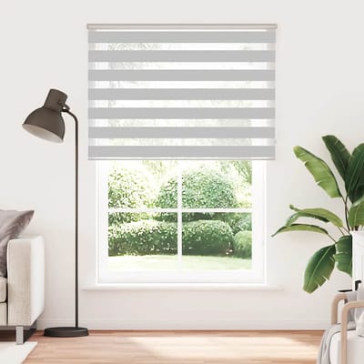 vidaXL - Zebra - rolgordijn - 155x230 - cm - stofbreedte - 150,9 - cm - lichtgrijs