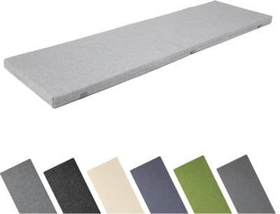Garronda Bankkussen 120x40 cm – 4 cm dik – Waterafstotend & UV-bestendig – Lichtgrijs GD-AM-Dino