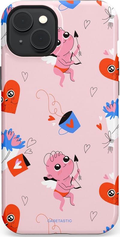 Casetastic Hoesje Geschikt voor Apple iPhone 15 Plus Magsafe - Stijlvolle Beschermende Duo-layer Case - Cupido's Keuze