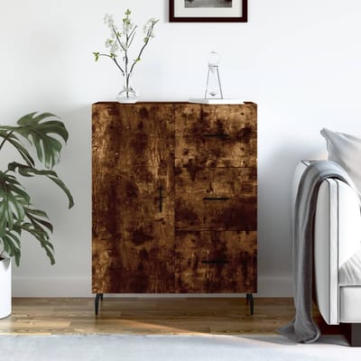 vidaXL - Dressoir - 69,5x34x90 - cm - bewerkt - hout - gerookt - eikenkleurig