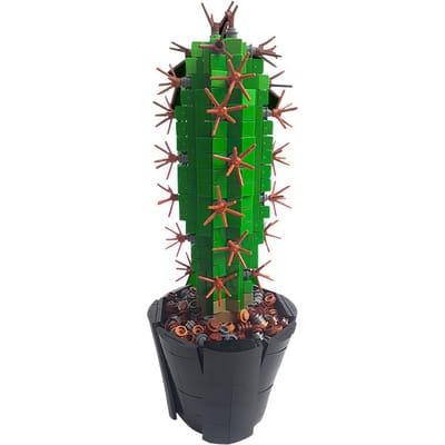 MOC DIY Cactus Bouwstenen Boeket 3D Huisversiering Plant in Pot Assemblage Romantische Kit Baksteen Speelgoed Kind Cadeau green